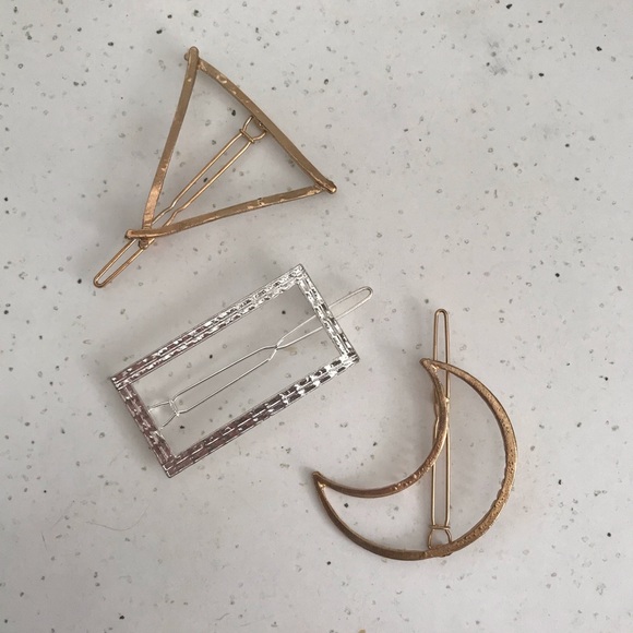 Minimalist Geometric Hair Clips (6 pcs) - Picture 3 of 5